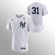 Authentic White Yankees Aaron Hicks Jersey Home