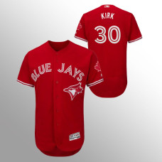 Scarlet Canada Day Blue Jays Alejandro Kirk Jersey Authentic Collection Flex Base