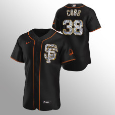 Giants #38 Alex Cobb Authentic 2022 Golden Diamond Black Jersey