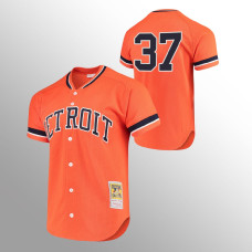Detroit Tigers #37 Andrew Chafin Cooperstown Collection Mitchell & Ness Mesh Batting Practice Orange Jersey