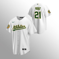 Stephen Vogt Oakland Athletics Replica Ray Fosse Patch White Jersey