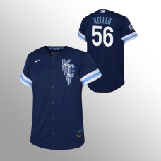 Royals #56 Youth Brad Keller 2022 City Connect Replica Navy Jersey