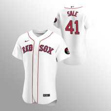Brad Peacock Authentic Boston Red Sox Home White Jersey