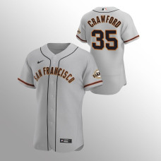 Brandon Crawford Giants Jersey Gray Authentic Road 2022