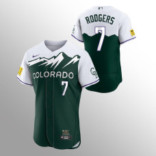 Colorado Rockies Jersey Brendan Rodgers Green #7 2022 City Connect Authentic
