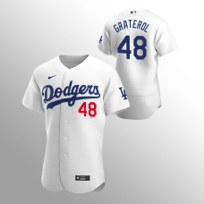 Los Angeles Dodgers Brusdar Graterol White #48 Authentic Home Jersey