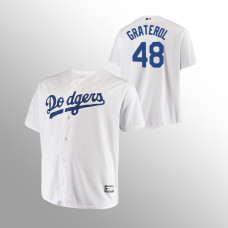 Los Angeles Dodgers Brusdar Graterol White #48 Big & Tall Replica Jersey