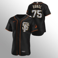 Giants #75 Camilo Doval Authentic 2022 Golden Diamond Black Jersey