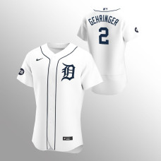 Detroit Tigers #2 Charlie Gehringer Authentic Home White Jersey