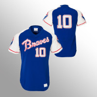 Heritage Braves Blue Chipper Jones Jersey Throwback