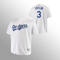 Los Angeles Dodgers Chris Taylor White #3 Big & Tall Replica Jersey
