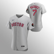 Boston Red Sox Jersey Christian Vazquez Gray #7 Authentic Road