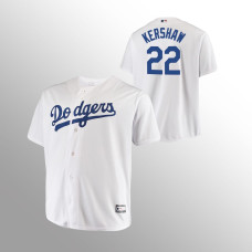 Los Angeles Dodgers Clayton Kershaw White #22 Big & Tall Replica Jersey
