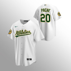 Oakland Athletics Cristian Pache White #20 Ray Patch Home Replica Jersey