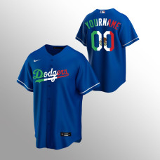 Royal Custom Dodgers Jersey Mexican Heritage Night Replica