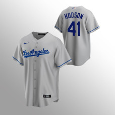 Los Angeles Dodgers Daniel Hudson Gray #41 Replica Road Jersey