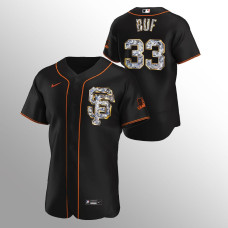 Giants #33 Darin Ruf Authentic 2022 Golden Diamond Black Jersey