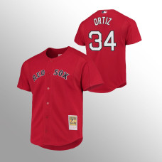 Red Sox David Ortiz Jersey Red Cooperstown Collection Mesh Batting Practice