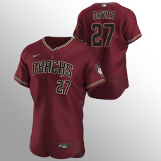 Zach Davies Arizona Diamondbacks #27 Alternate Authentic Crimson Jersey