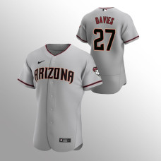 Zach Davies Arizona Diamondbacks #27 Road Authentic Gray Jersey