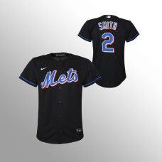 Mets #2 Youth Dominic Smith Replica Alternate Black Jersey