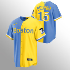 Red Sox Blue Gold Dustin Pedroia Jersey City Connect Split