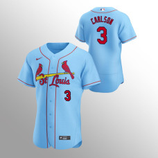 Light Blue Authentic Cardinals Dylan Carlson Jersey Alternate