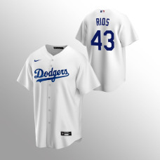 Los Angeles Dodgers White Jersey Edwin Rios #43 Replica Home