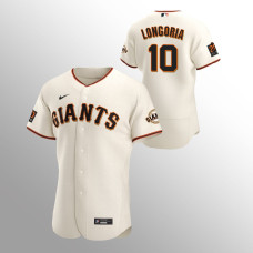 San Francisco Giants Jersey Evan Longoria Cream #10 Authentic Home