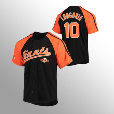 San Francisco Giants Jersey Evan Longoria Black #10 Replica Button-Down Raglan