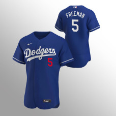 Los Angeles Dodgers Jersey Freddie Freeman Royal #5 Authentic Alternate