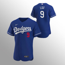 Los Angeles Dodgers Jersey Gavin Lux Royal #9 Authentic Alternate