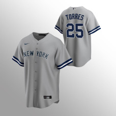 New York Yankees Jersey Gleyber Torres Gray #25 Replica Road