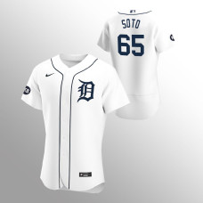 Detroit Tigers #65 Gregory Soto Authentic Home White Jersey