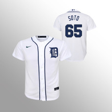 Tigers #65 Gregory Soto Youth Jersey Replica White Home