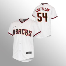 Diamondbacks #54 Youth Humberto Castellanos Home Replica White Jersey