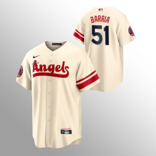 Angels Jaime Barria Cream Replica Jersey 2022 City Connect