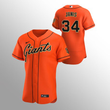 Jakob Junis Authentic San Francisco Giants Alternate Orange Jersey