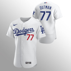 Los Angeles Dodgers #77 James Outman Authentic Home White Jersey