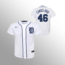 Tigers #46 Jeimer Candelario Youth Jersey Replica White Home