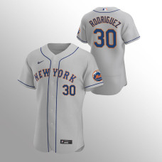 New York Mets #30 Joely Rodriguez Gray Authentic Road Jersey