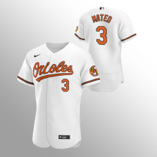 Baltimore Orioles #3 Jorge Mateo Home Authentic White Jersey