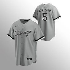 White Sox #5 Men's Josh Harrison Replica Alternate Gray Jersey