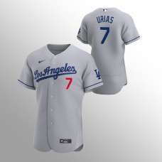Los Angeles Dodgers Jersey Julio Urias Gray #7 Road Authentic