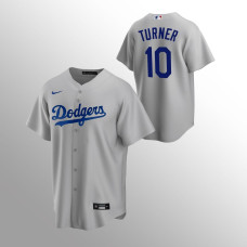 Los Angeles Dodgers Replica Jersey #10 Justin Turner Alternate Gray