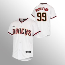 Diamondbacks #99 Youth Keynan Middleton Home Replica White Jersey