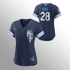 Royals #28 Women's Kyle Isbel 2022 City Connect Replica Navy Jersey