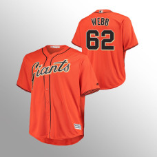 Giants #62 Logan Webb Alternat Cool Base Orange Jersey