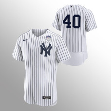 Authentic White Yankees Luis Severino Jersey Home