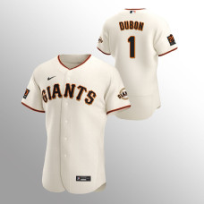 San Francisco Giants Jersey Mauricio Dubon Cream #1 Authentic Home